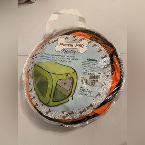 Beatrice Home Fashions Lightweight Foldable Pooch Pen (Orange)